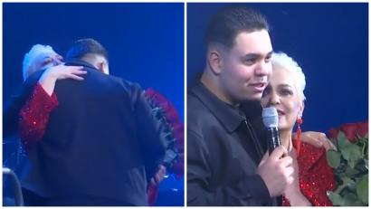 Monica Anghel, dialog savuros cu fiul său, la concertul de la Sala Palatului. Ce a putut să spună Aviv pe scenă