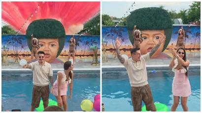 Bogdan de la Ploiești și iubita Vanessa, „gender reveal” neașteptat. Ce au anunțat la o petrecere la piscină