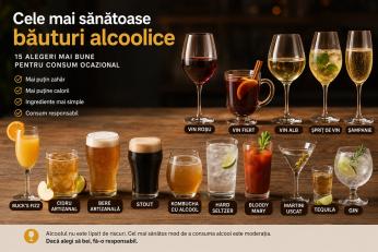Cele mai sănătoase băuturi alcoolice: 15 opțiuni pe care le poți alege dacă bei ocazional
