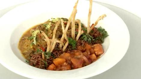 Reteta lui Nico Lontras: Curry de rata cu orez salbatic si chutney de papaya