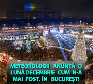 Meteorologii EaseWeather anunță o lună decembrie cum n-a mai fost, în București. Câte zile ninge