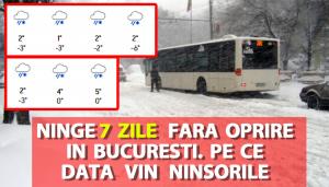 Ninge 7 zile fără oprire în București. Pe ce dată vin ninsorile, potrivit meteorologilor Accuweather