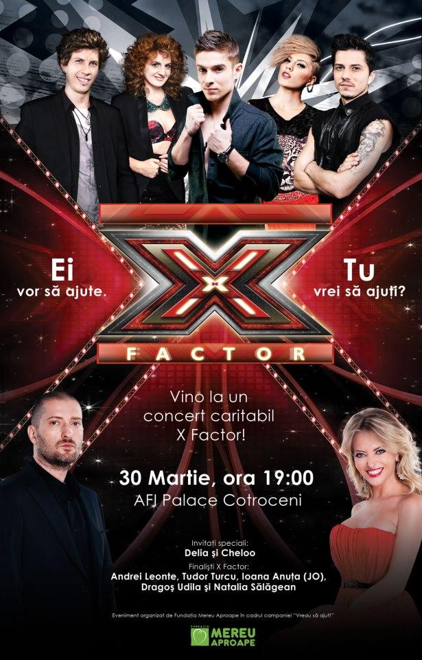 Concert caritabil cu finalistii X Factor, astazi, de la ora 19.00!