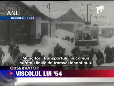 Marele ger din '54: 5.000.000 metri cubi de zăpadă au scufundat Bucureștiul. În Floreasca s-au făcut concursuri de schi! Au fost aduse tancurile!