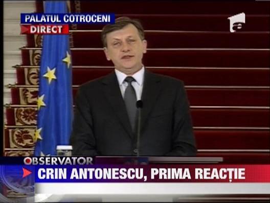 Prima declaratie a presedintelui interimar Crin Antonescu: Garantez respectarea Constitutiei de toate institutiile statului