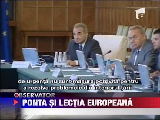 Victor Ponta, la Bruxelles: Traian Basescu, demis daca jumatate din alegatori se prezinta la referendum