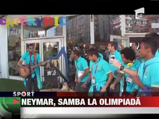 Neymar danseaza in satul olimpic