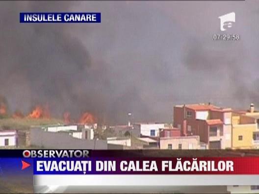 Vara in flacari: Incendii devastatoare in Spania si Insulele Canare