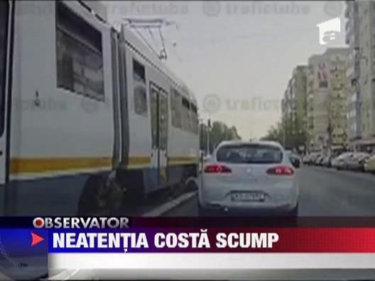 O tanara a fost lovita in plin de un tramvai, in Capitala