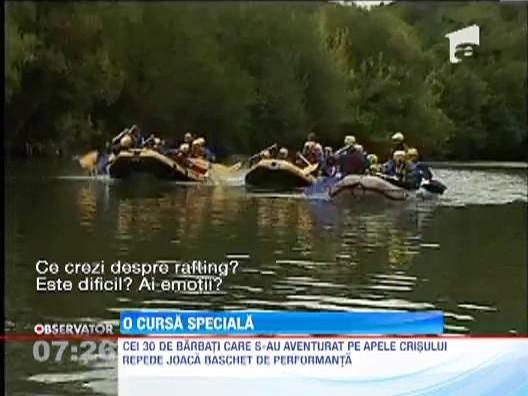 Treizeci de persoane cu dizabilitati au facut rafting pe apele Crisului Repede 