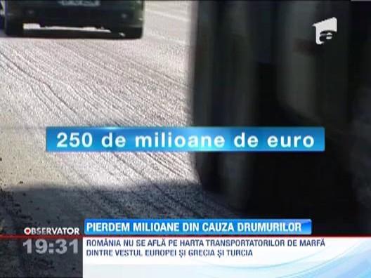Romania pierde sute de milioane de euro din cauza drumurilor proaste