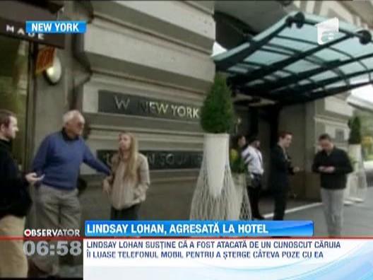 Lindsay Lohan, agresata la un hotel din New York 