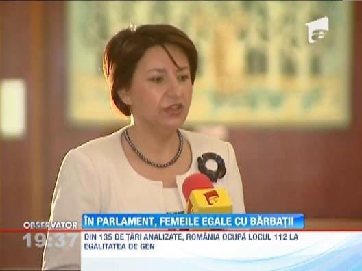 Proiect de lege: Numarul femeilor din Parlament, egal cu cel al barbatilor