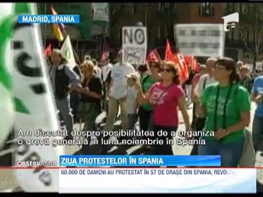 Proteste masive in 60 de orase spaniole! Guvernul de la Madrid, amenintat cu greva generala