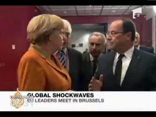 Angela Merkel si Francois Hollande, disensiuni pe teme economice la summitul liderilor UE