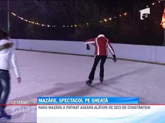 Radu Mazare a facut spectacol pe un patinoar din Constanta