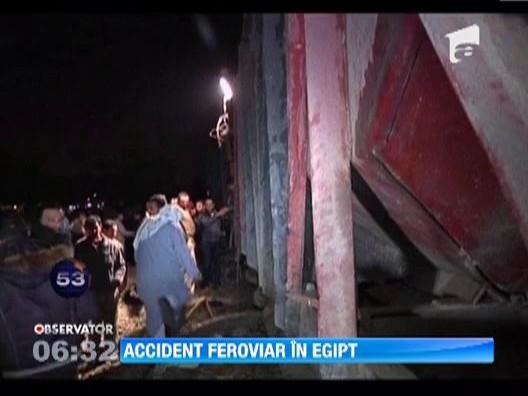 Accident feroviar grav in Egipt: 19 oameni au murit si peste 100 au fost raniti