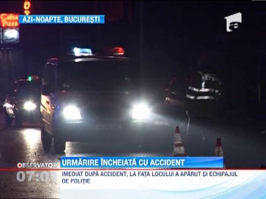 Urmarire incheiata cu un accident grav pe strazile din Bucuresti