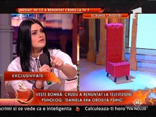 Relatia Danielei Crudu cu Mihai Costea si renuntarea ei la televiziune, prin ochii psihologului Nicoleta Vascan