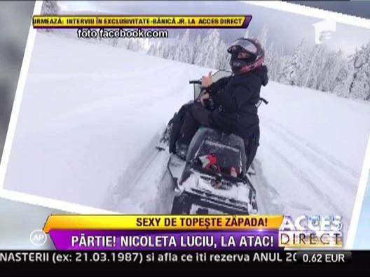 Nicoleta Luciu, sexy de topeste zapada! A invatat sa schieze in vacanta de iarna