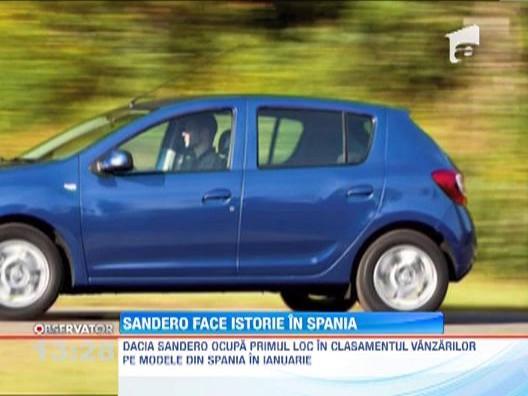 Dacia Sandero, lider in clasamentul vanzarilor pe modele din Spania. Totusi, vanzarile celor mai mari importatori de autoturisme au scazut cu zece la suta
