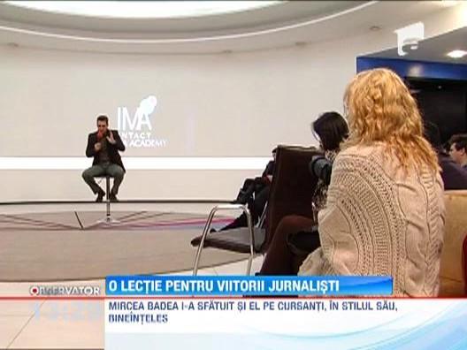 Mihai Gadea si Mircea Badea le-au vorbit cursantilor din noua serie Intact Media Academy