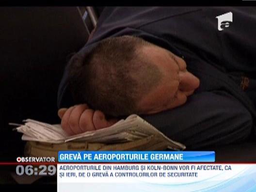Greva controlorilor de securitate continua sa afecteze aeroporturile germane