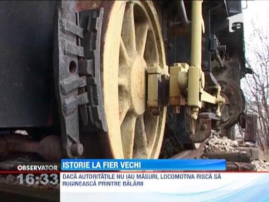 Constanta: O locomotiva cu abur ce a prins Primul Razboi Mondial risca sa ajunga la fier vechi