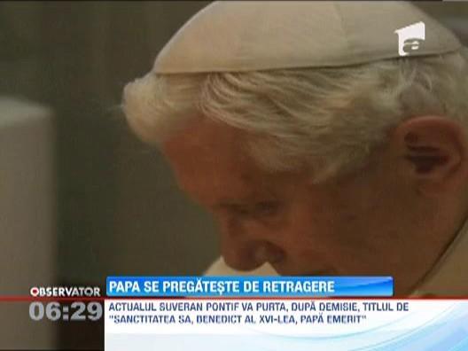 Papa Benedict al XVI-lea se pregateste de retragere: astazi va tine ultima audienta generala, in fata a 50.000 de oameni