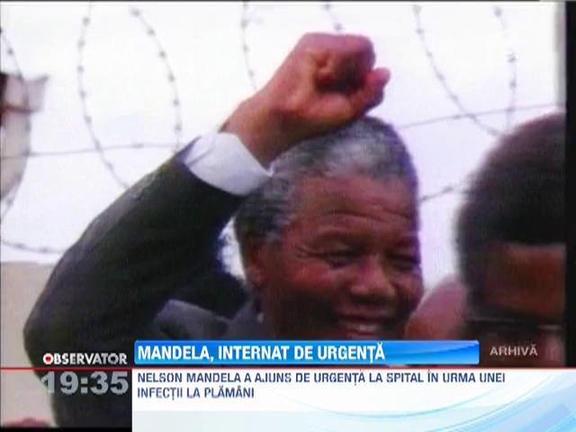 Momente de cumpana pentru Nelson Mandela. Fostul presedinte sud-african a fost internat in stare grava