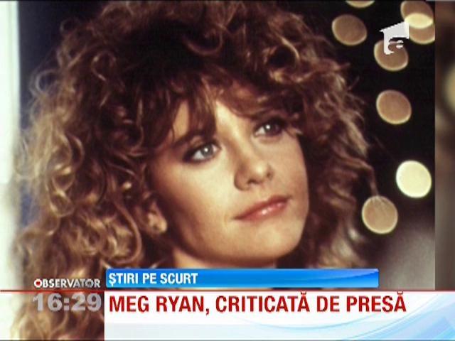 Actrita Meg Ryan, criticata de presa, in urma operatiilor estetice pe care si le-a facut 