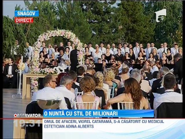 Nunta cu stil! Viorel Catarama si Adina Alberts s-au casatorit la Snagov