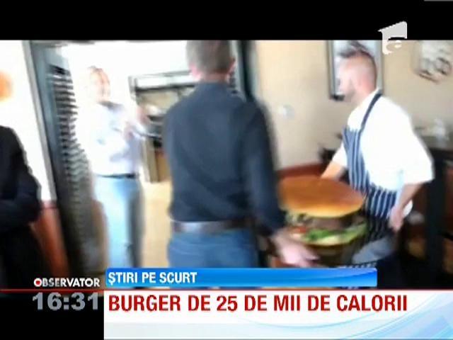 Bomba calorica in Marea Britanie: Burgerul de 25.000 calorii, testul suprem pentru gurmanzi