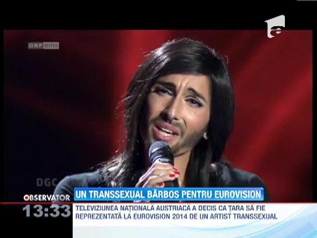 Eurovision 2014: Austria merge pe mana unui transsexual cu barba 