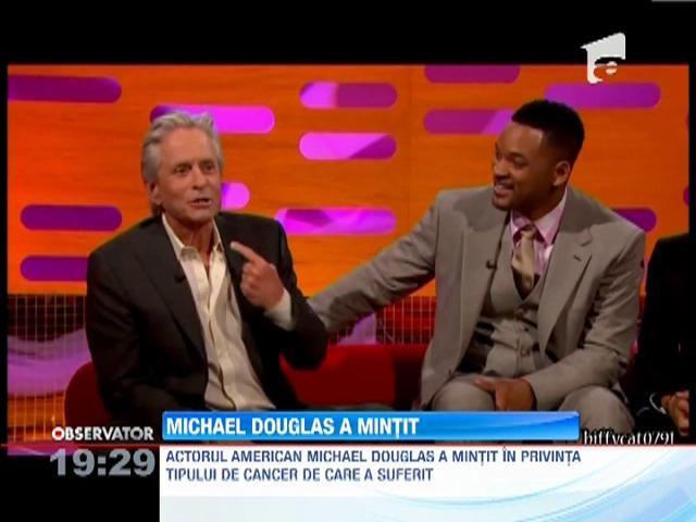 Michael Douglas a mintit in privinta bolii sale, de teama de a nu pierde un rol