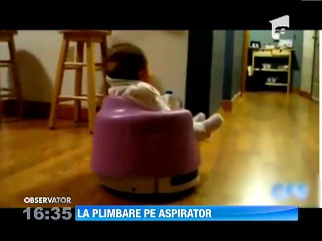 Au transformat aspiratorul într-un cărucior motorizat pentru copiii lor