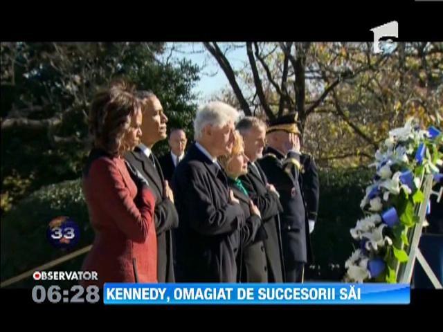 John Kennedy, omagiat de Barack Obama şi Bill Clinton