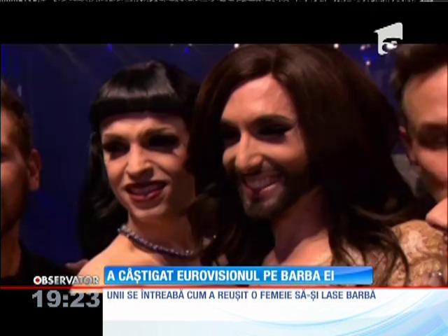 A câștigat Eurovisionul pe barba ei! Conchita, subiect aprins de discuție pe ulițele satului
