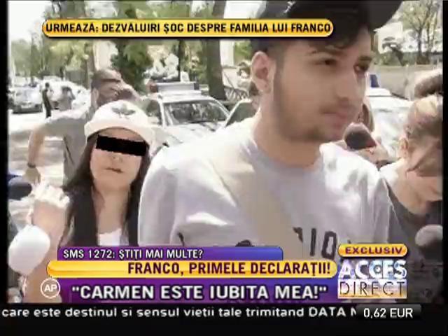Franco a explicat de ce a fugit cu Carmen: ”Nu mai suportam restricțiile tatălui ei”