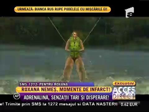 Momente INCENDIARE pentru Roxana Nemeș! Uite cum s-a dat vedeta cu placa pe apă!