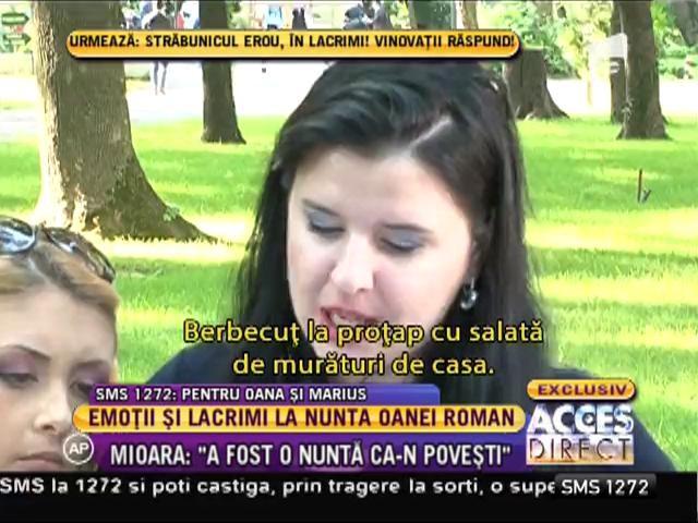 EXCLUSIV! Emoții și lacrimi, la nunta Oanei Roman: ”Tata mi-a spus că a vrut neapărat să mă vadă mireasă”