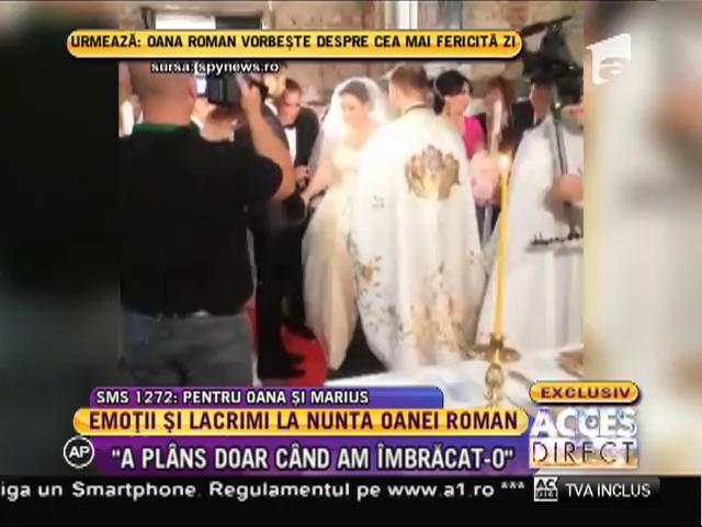 EXCLUSIV! Emoții și lacrimi, la nunta Oanei Roman: ”Tata mi-a spus că a vrut neapărat să mă vadă mireasă”