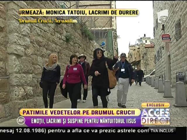 Emoții, patimi și suspine pentru Mântuitorul Iisus! Carmen Tănase, Monica Tatoiu și Nicoleta Luciu au refăcut Drumul Crucii, la Ierusalim