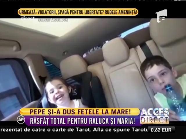 Răsfăț total pentru Raluca și Maria! Pepe și-a dus fetele la mare