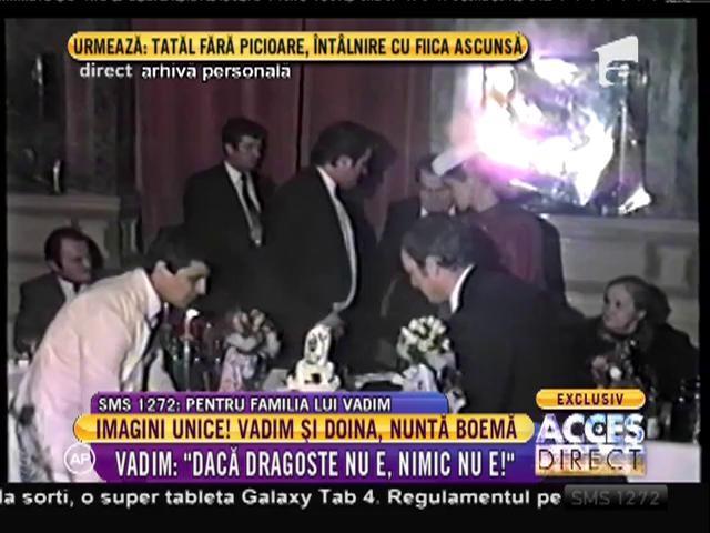 Imagini EXCLUSIVE! Familia a făcut publice filmări de la nunta boemă a lui Corneliu Vadim Tudor cu aleasa inimii lui, Doina