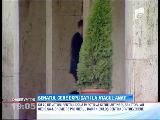 Dacian Cioloş va merge mâine în Parlament! Senatorii au cerut întrevederea după descinderea ANAF la trustul Intact