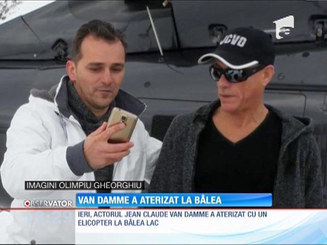 Jean Claude Van Damme a aterizat cu un elicopter la Bâlea Lac! Imagini de senzație!