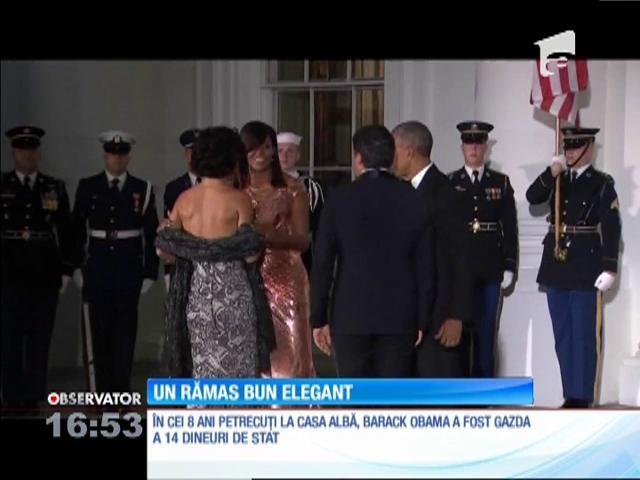 Michelle Obama, sub ochii întregii Americi! Ce rochie a purtat Prima Doamnă la ultima cină de stat în calitate de gazdă!
