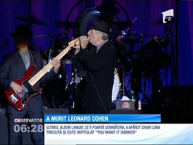 Leonard Cohen a murit la vârsta de 82 de ani!