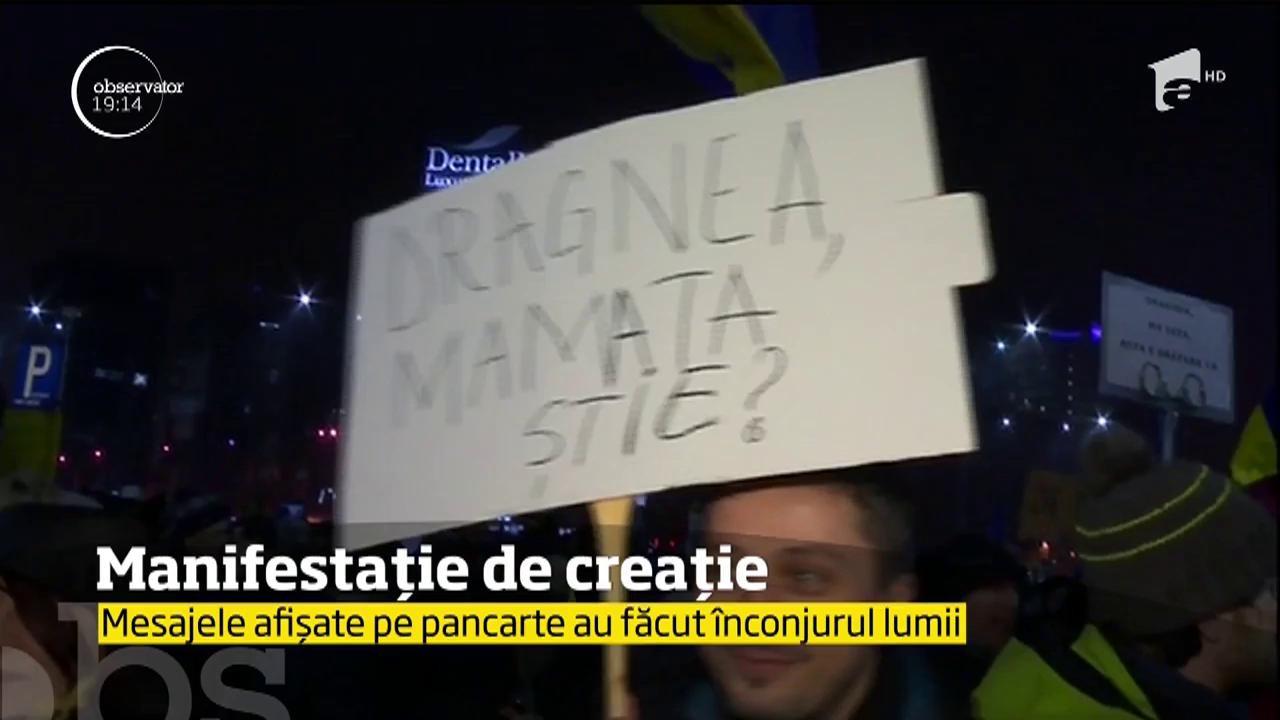 Protestatarul român e frate cu rima şi cu umorul! Cele mai haioase jocuri de cuvinte: ”Tecuciul e aici. Ne-a sărit muștarul!”